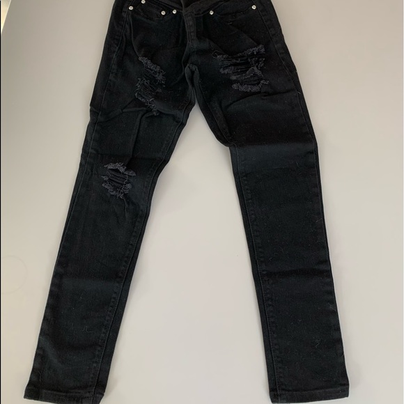 BOOHOO BLUE - Color BLACK Maternity Jeans - Size 6 - GUC - Picture 2 of 5